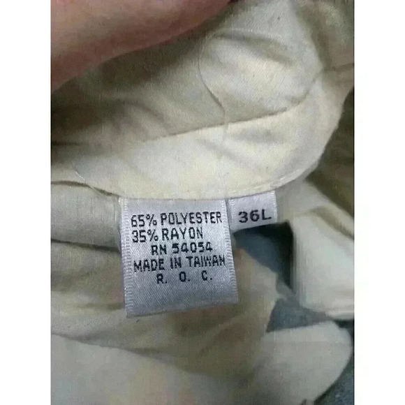 Vintage Vincent Nesi Gray Dress Pants Pleated Men's Size 36L Polyester Rayon - Picture 6 of 6